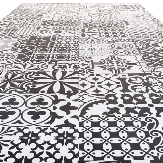Kronotex Quadraic 8mm Matt Tile Black, Black And White Laminate Flooring