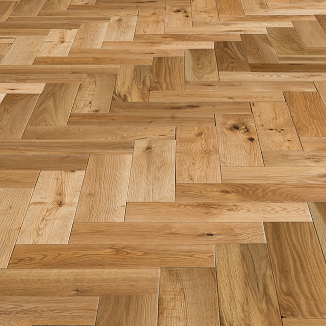 Solid Herringbone Oak Natural Hardwood Flooring