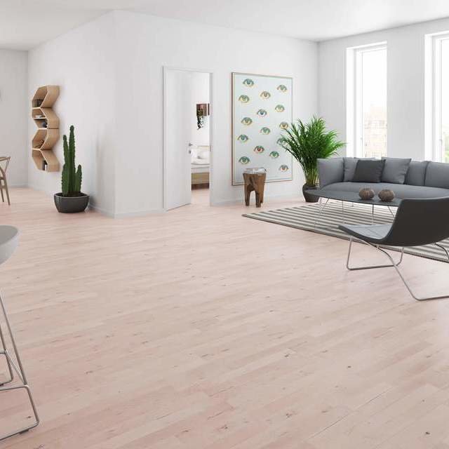 Junckers Solid White Beech 14mm Wood, Beech Laminate Flooring For Kitchens