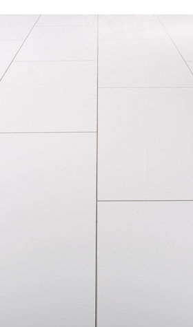 Kronotex Glamour 8mm High Gloss White Tile Effect 4V by Falquon Laminate Flooring