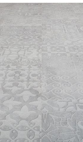 Kronotex Quadraic Matt Relief White Tile Effect by Falquon Laminate Flooring